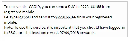 sso id recover through Mobile Number